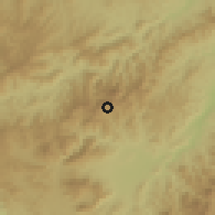 Shaded relief of the 59 km around Villa Santa, drawn from the GMTED2010 grid