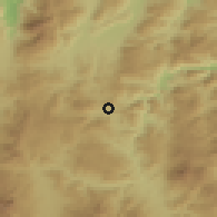 Shaded relief of the 59 km around Vivistorio, drawn from the GMTED2010 grid