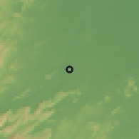 Shaded relief of the 59 km around Wampusirpi, drawn from the GMTED2010 grid
