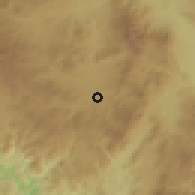 Shaded relief of the 59 km around Yaguacire, drawn from the GMTED2010 grid