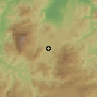 Shaded relief of the 59 km around Yojoa, drawn from the GMTED2010 grid