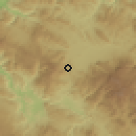 Shaded relief of the 59 km around Yorito, drawn from the GMTED2010 grid