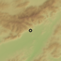 Shaded relief of the 59 km around Catacamas, drawn from the GMTED2010 grid