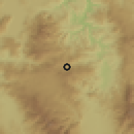Shaded relief of the 59 km around Cerro Blanco, drawn from the GMTED2010 grid