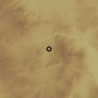Shaded relief of the 59 km around Cofradía, drawn from the GMTED2010 grid