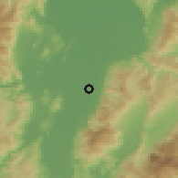 Shaded relief of the 59 km around Colonia Brisas del Rosario, drawn from the GMTED2010 grid