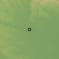 Shaded relief of the 51 km around Boldog, drawn from the GMTED2010 grid