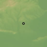 Shaded relief of the 51 km around Bóly, drawn from the GMTED2010 grid