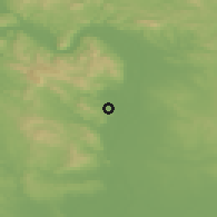 Shaded relief of the 51 km around Budakalász, drawn from the GMTED2010 grid