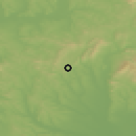 Shaded relief of the 50 km around Buják, drawn from the GMTED2010 grid