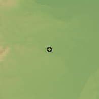 Shaded relief of the 51 km around Bük, drawn from the GMTED2010 grid