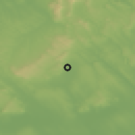 Shaded relief of the 51 km around Csákvár, drawn from the GMTED2010 grid