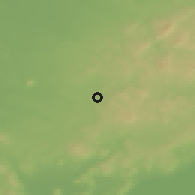 Shaded relief of the 51 km around Ajka, drawn from the GMTED2010 grid