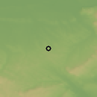 Shaded relief of the 51 km around Császár, drawn from the GMTED2010 grid