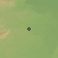 Shaded relief of the 51 km around Csepreg, drawn from the GMTED2010 grid