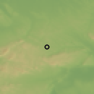 Shaded relief of the 51 km around Csetény, drawn from the GMTED2010 grid