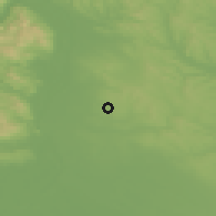 Shaded relief of the 51 km around Csömör, drawn from the GMTED2010 grid