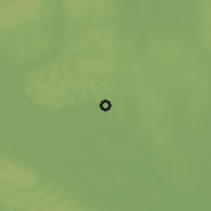 Shaded relief of the 51 km around Csurgó, drawn from the GMTED2010 grid