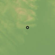 Shaded relief of the 51 km around Diósd, drawn from the GMTED2010 grid