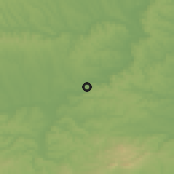 Shaded relief of the 51 km around Döbrököz, drawn from the GMTED2010 grid