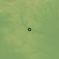 Shaded relief of the 51 km around Domony, drawn from the GMTED2010 grid