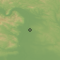 Shaded relief of the 51 km around Dunakeszi, drawn from the GMTED2010 grid