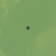 Shaded relief of the 51 km around Dusnok, drawn from the GMTED2010 grid
