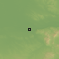 Shaded relief of the 50 km around Almásfüzitő, drawn from the GMTED2010 grid
