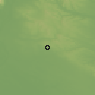 Shaded relief of the 51 km around Ecser, drawn from the GMTED2010 grid