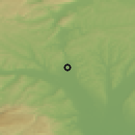 Shaded relief of the 50 km around Edelény, drawn from the GMTED2010 grid