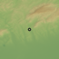 Shaded relief of the 50 km around Eger, drawn from the GMTED2010 grid