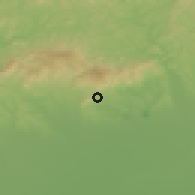 Shaded relief of the 50 km around Abasár, drawn from the GMTED2010 grid