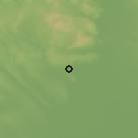 Shaded relief of the 51 km around Érd, drawn from the GMTED2010 grid