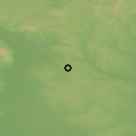 Shaded relief of the 51 km around Erdőkertes, drawn from the GMTED2010 grid