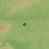 Shaded relief of the 50 km around Érsekvadkert, drawn from the GMTED2010 grid