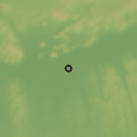 Shaded relief of the 51 km around Fonyód, drawn from the GMTED2010 grid