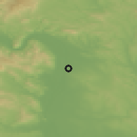 Shaded relief of the 50 km around Göd, drawn from the GMTED2010 grid
