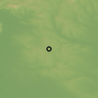 Shaded relief of the 51 km around Gödöllő, drawn from the GMTED2010 grid