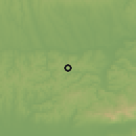 Shaded relief of the 51 km around Gödre, drawn from the GMTED2010 grid