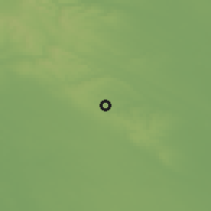 Shaded relief of the 51 km around Gomba, drawn from the GMTED2010 grid