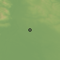 Shaded relief of the 51 km around Gyál, drawn from the GMTED2010 grid