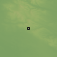 Shaded relief of the 51 km around Gyömrő, drawn from the GMTED2010 grid
