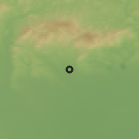 Shaded relief of the 50 km around Gyöngyöshalász, drawn from the GMTED2010 grid