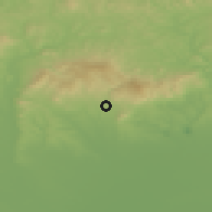 Shaded relief of the 50 km around Gyöngyössolymos, drawn from the GMTED2010 grid