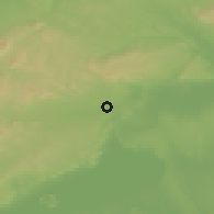 Shaded relief of the 51 km around Hajmáskér, drawn from the GMTED2010 grid