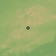 Shaded relief of the 51 km around Herend, drawn from the GMTED2010 grid