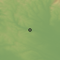 Shaded relief of the 51 km around Hévízgyörk, drawn from the GMTED2010 grid