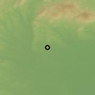 Shaded relief of the 50 km around Hort, drawn from the GMTED2010 grid