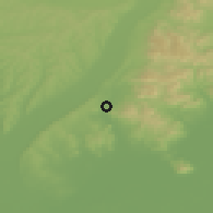 Shaded relief of the 50 km around Abaújszántó, drawn from the GMTED2010 grid