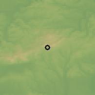 Shaded relief of the 51 km around Hosszúhetény, drawn from the GMTED2010 grid